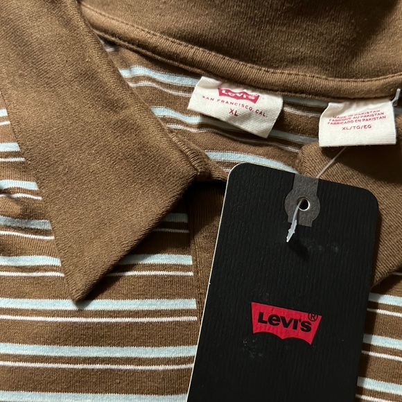 Levi's Women's Bonnie Shrunken Polo, Fennel Sepia - Picture 3 of 3